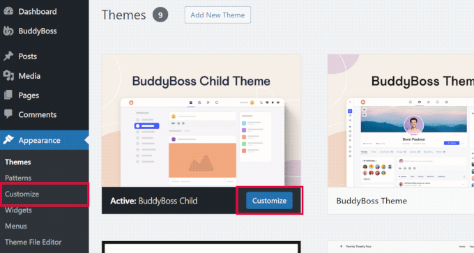 Customize classic theme Customize classic theme
