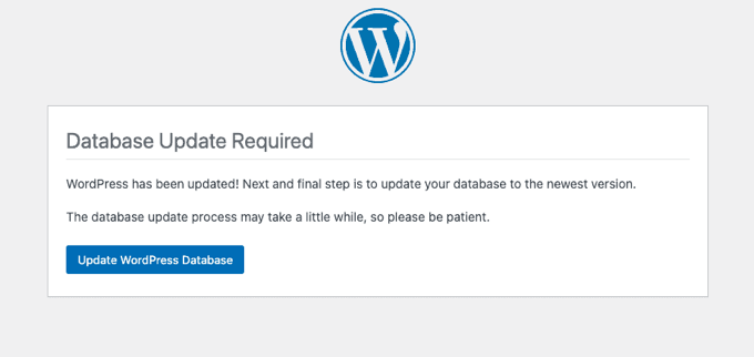 Database update required Database update required