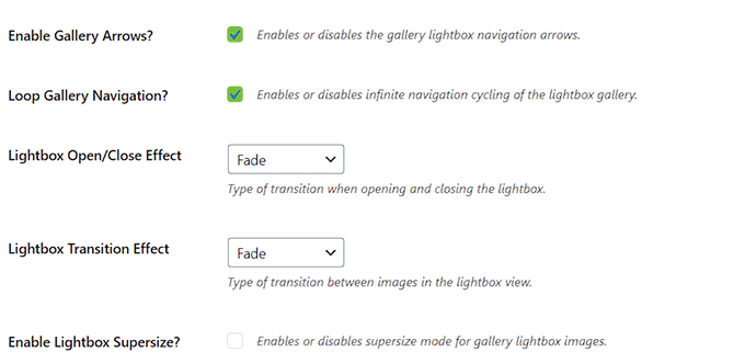 Configure other lightbox options Configure other lightbox options