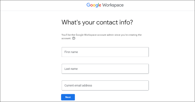 Enter contact info Enter your contact info