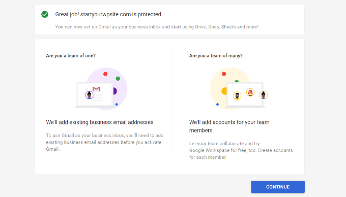 See domain verification message See domain verification message