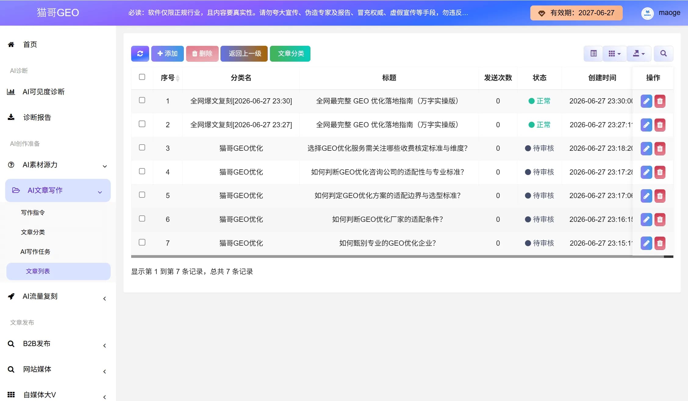 文章生成与发布