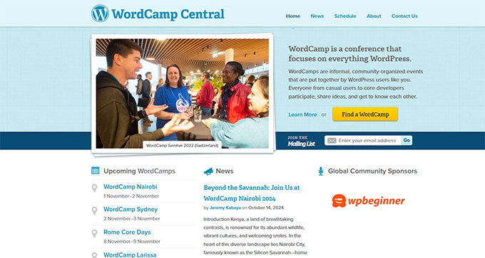 WordCamp Central 官方网站