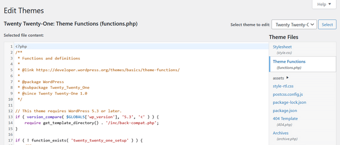 添加代码到 functions.php 示例 添加代码到 functions.php 示例