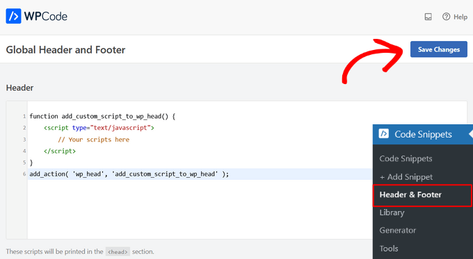 向 Insert Headers and Footers 插件添加代码 使用 WPCode 向页眉和页脚添加代码