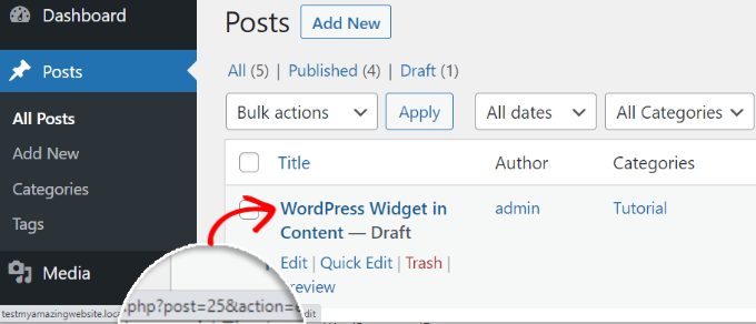 在 WordPress 中查找文章 ID