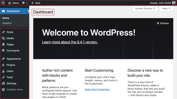 WordPress 仪表盘