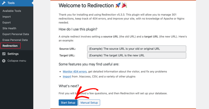 开始设置 Redirection 插件 开始设置 Redirection 插件