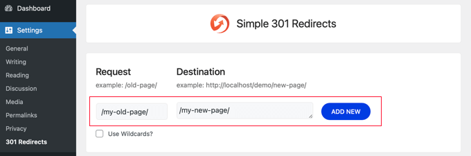Simple 301 Redirects 插件 Simple 301 Redirects 插件