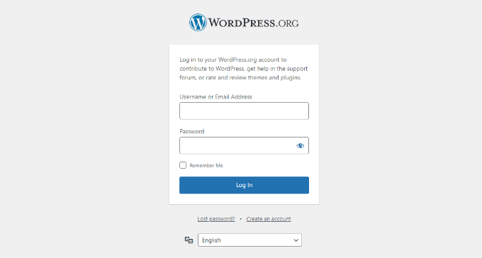 登录WordPress账户