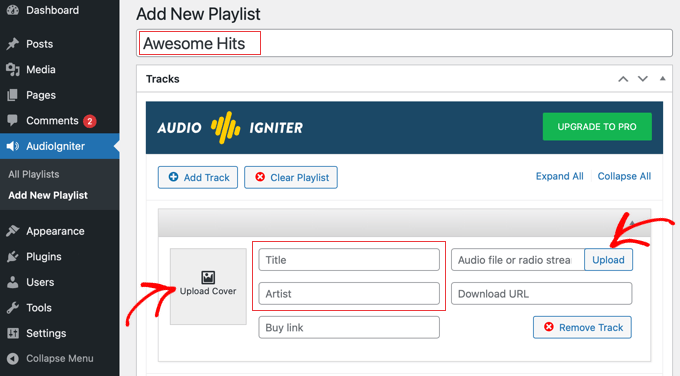 AudioIgniter 播放列表设置 AudioIgniter 播放列表设置