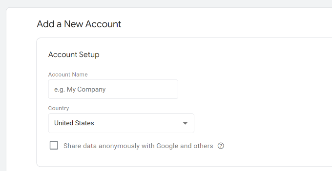 创建 Google Tag Manager 账户 输入账户名称和国家