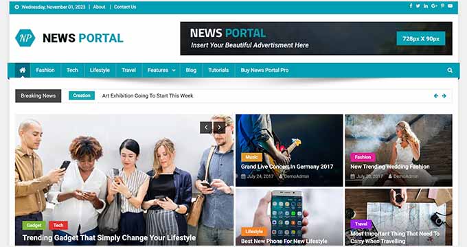 News Portal 主题