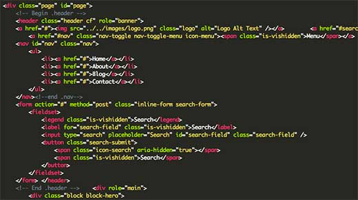 静态 HTML 网站背后的代码