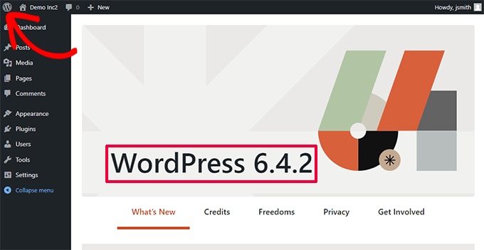 WordPress 6.4.2 关于页面