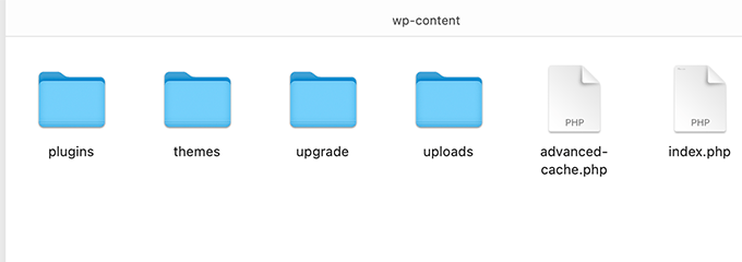 wp-content 文件夹内部 wp-content 文件夹内部