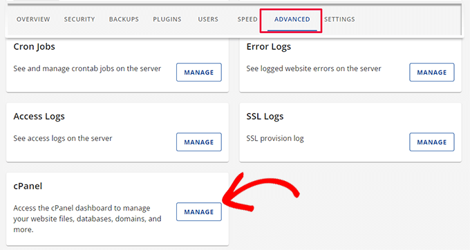 Bluehost 高级 cPanel
