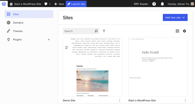 在桌面应用中查看连接到 WordPress.com 账号的网站 在桌面应用中查看连接的网站