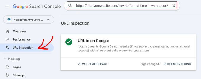 Google Search Console 网址检查 Google Search Console 网址检查