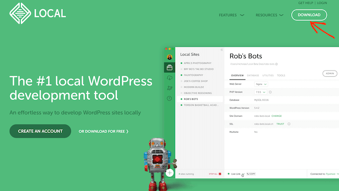 开始使用 Local WP Local by Flywheel