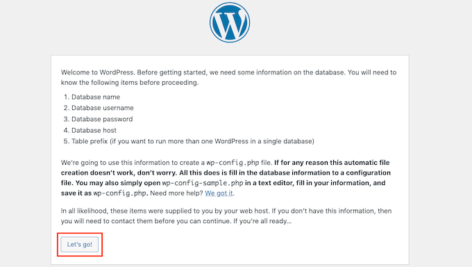 本地安装 WordPress WordPress 安装摘要页面