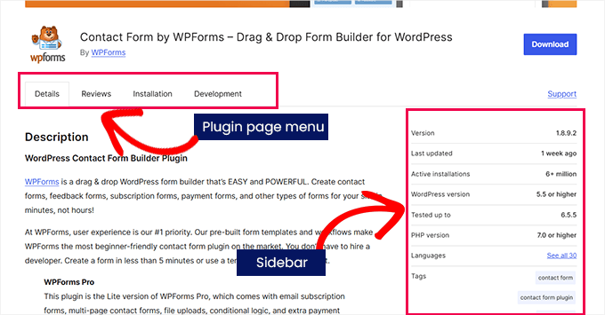 WordPress 插件页面