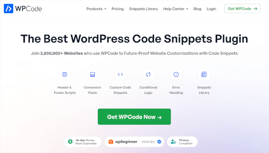 WPCode 的主页 WPCode 的主页
