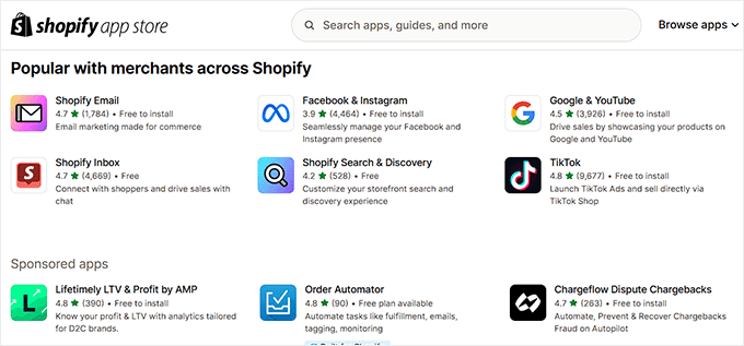 Shopify 应用商店
