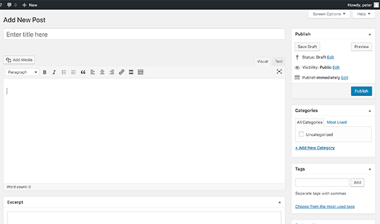 旧版 WordPress 编辑器