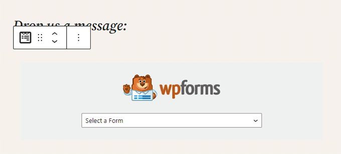 WPForms 块示例