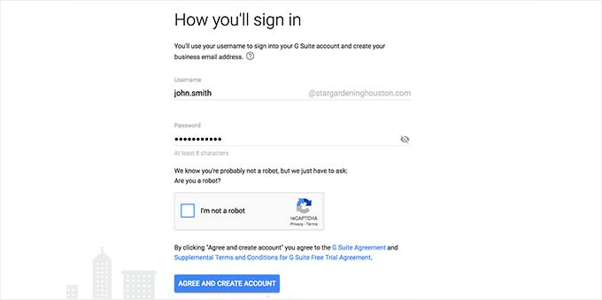 在 G Suite 创建账户