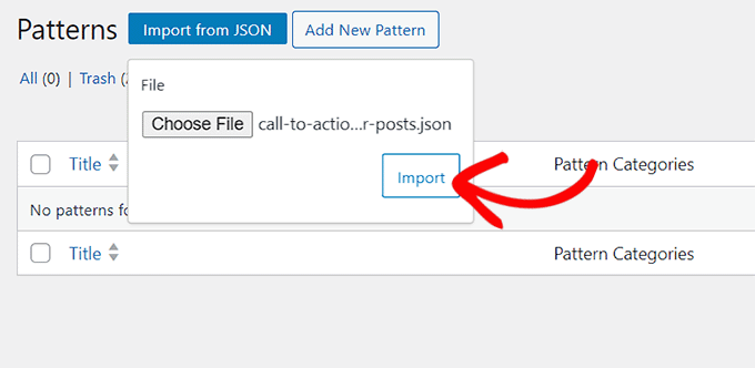 导入 JSON 文件