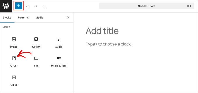 wordpress-block-editor-add-cover-block 添加 Cover 块