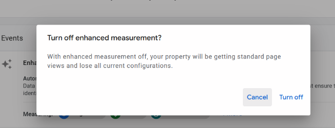 Click turn off button for enhanced measurement Click turn off button for enhanced measurement