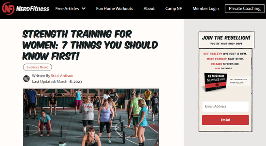 Nerd Fitness NerdFitness 博客