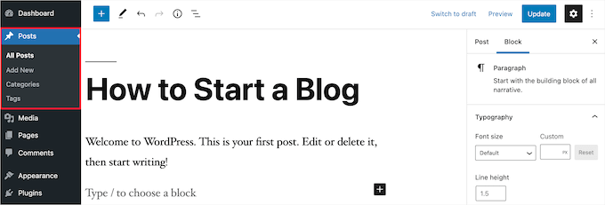 WordPress 文章编辑器