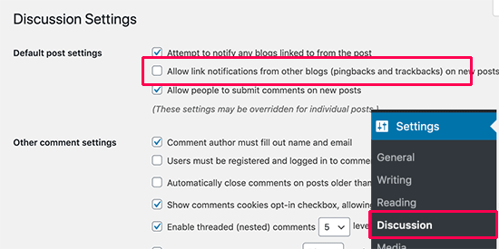 在 WordPress 中禁用传入的 trackbacks 和 pingbacks 在 WordPress 中禁用传入的 trackbacks 和 pingbacks
