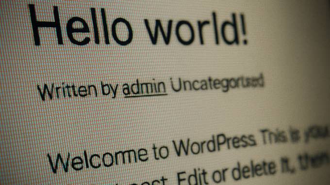 WordPress 演示内容