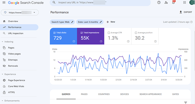Google Search Console 界面
