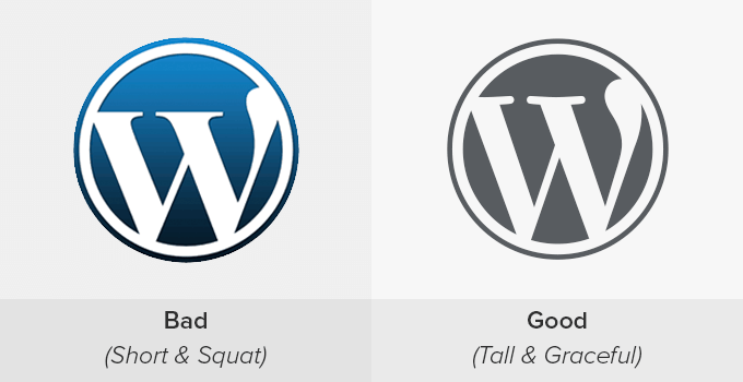 WordPress 标志正确与错误对比
