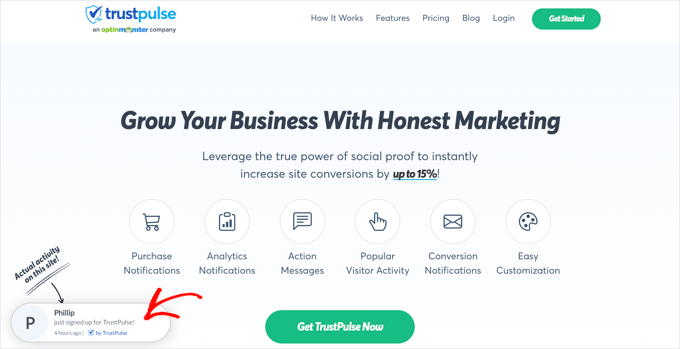 TrustPulse 社会认同气泡 TrustPulse 社会认同气泡