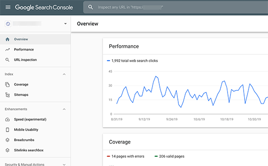 Google Search Console 控制面板