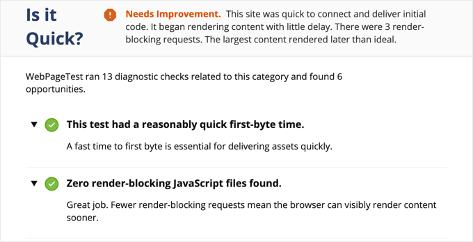 WebPageTest 结果 WebPageTest 结果