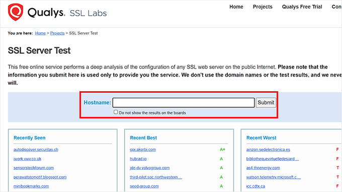 SSL 服务器测试 SSL Server Test