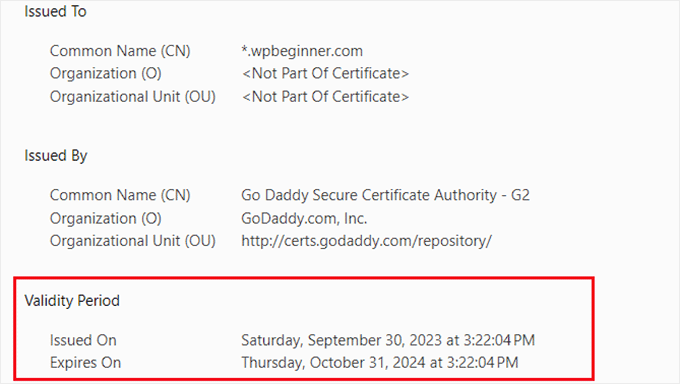 查看 SSL 证书有效期 View SSL Certificate validity