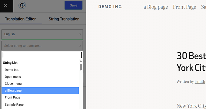 TranslatePress字符串翻译