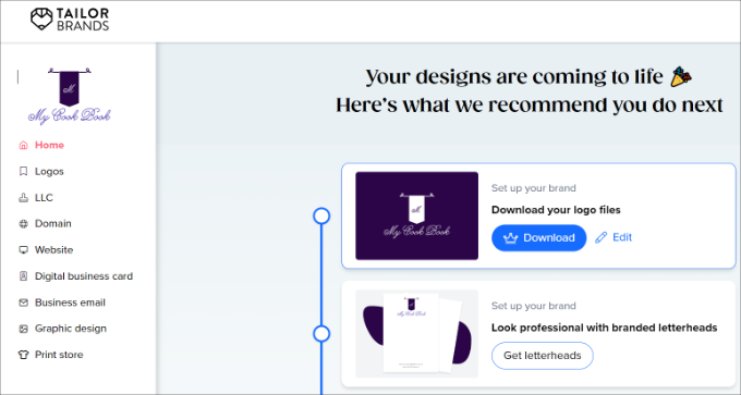 下载 Tailor Brands 标志 下载 Tailor Brands 标志