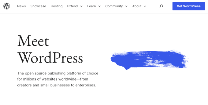 WordPress 官网首页