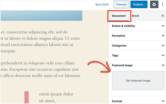 设置 WordPress 文章的特色图片 设置 WordPress 文章的特色图片