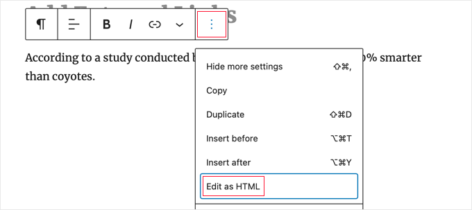 以 HTML 编辑区块
